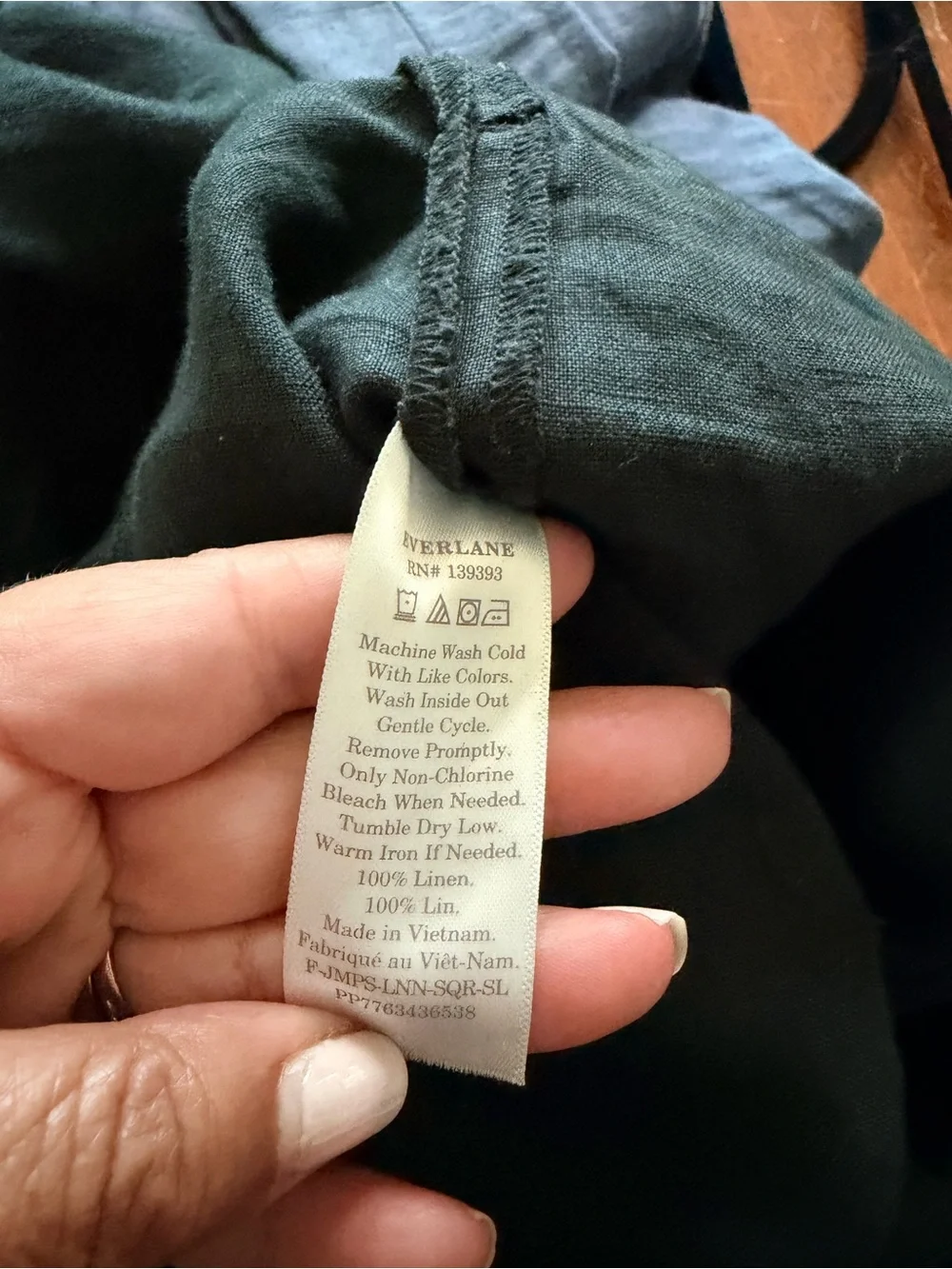 Everlane Black Linen Jumpsuit with Waist Tie